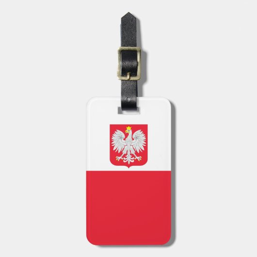 Étiquette À Bagage Drapeau de la Pologne (Devant Vertical)