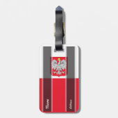 Étiquette À Bagage Drapeau de la Pologne (Dos Vertical)