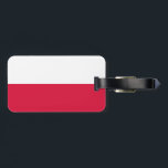 Étiquette À Bagage Drapeau de la Pologne Balise à bagages avec bracel<br><div class="desc">Drapeau de la Pologne Balise à bagages avec bracelet en cuir</div>