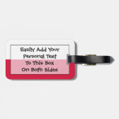 Étiquette À Bagage Drapeau de la Pologne Easy ID Personal (Dos horizontal)