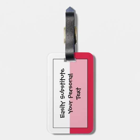 Étiquette À Bagage Drapeau de la Pologne Easy ID Personal (Dos Vertical)