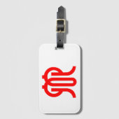 Étiquette À Bagage Drapeau de la préfecture de Kanagawa, Japon (Devant Vertical)