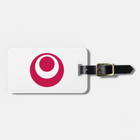 Étiquette À Bagage Drapeau de la préfecture d'Okinawa, Japon (Devant horizontal)