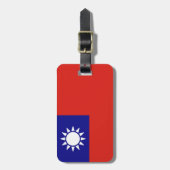 Étiquette À Bagage Drapeau de la République de Chine (Devant Vertical)
