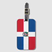 Étiquette À Bagage Drapeau de la République Dominicaine (Devant Vertical)