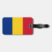 Étiquette À Bagage Drapeau de la Roumanie (Dos horizontal)