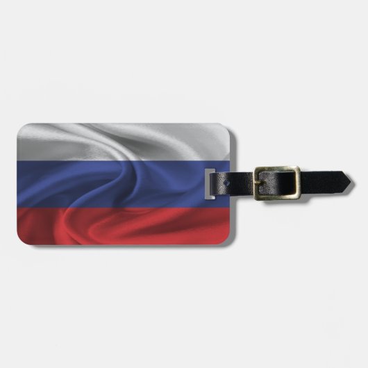 Étiquette À Bagage Drapeau de la Russie (Devant horizontal)