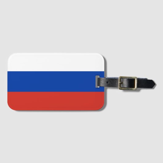 Étiquette À Bagage Drapeau de la Russie (Devant Horizontal)