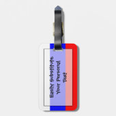 Étiquette À Bagage Drapeau de la Russie Easy ID Personnel (Dos Vertical)