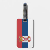 Étiquette À Bagage Drapeau de la Serbie (Dos Vertical)