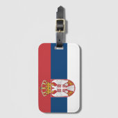 Étiquette À Bagage Drapeau de la Serbie (Devant Vertical)