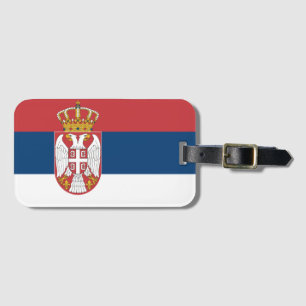 Étiquette À Bagage Drapeau de la Serbie