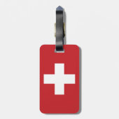 Étiquette À Bagage Drapeau de la Suisse (Dos Vertical)