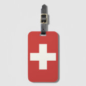 Étiquette À Bagage Drapeau de la Suisse (Devant Vertical)