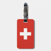 Étiquette À Bagage drapeau de la Suisse - croix blanche (Dos Vertical)
