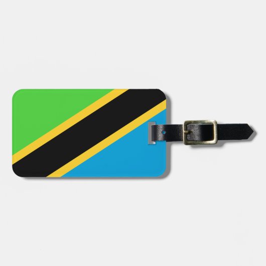 Étiquette À Bagage Drapeau de la Tanzanie (Devant horizontal)