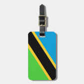 Étiquette À Bagage Drapeau de la Tanzanie (Devant Vertical)