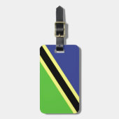 Étiquette À Bagage Drapeau de la Tanzanie (Devant Vertical)