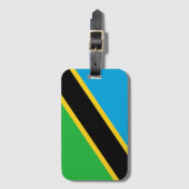 Étiquette À Bagage Drapeau de la Tanzanie (Devant Vertical)