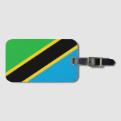 Étiquette À Bagage Drapeau de la Tanzanie (Devant Horizontal)