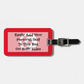 Étiquette À Bagage Drapeau de la Tunisie Easy ID Personal (Devant horizontal)