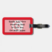 Étiquette À Bagage Drapeau de la Tunisie Easy ID Personal (Dos horizontal)