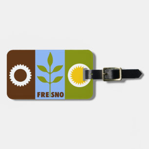 Étiquette À Bagage Drapeau de la ville de Fresno, Californie