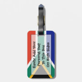 Étiquette À Bagage Drapeau de l'Afrique du Sud Easy ID Personal (Dos Vertical)