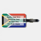 Étiquette À Bagage Drapeau de l'Afrique du Sud Easy ID Personal (Dos horizontal)