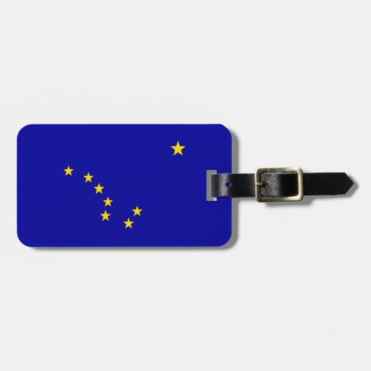 ÉTIQUETTE À BAGAGE DRAPEAU DE L'ALASKA (Devant horizontal)