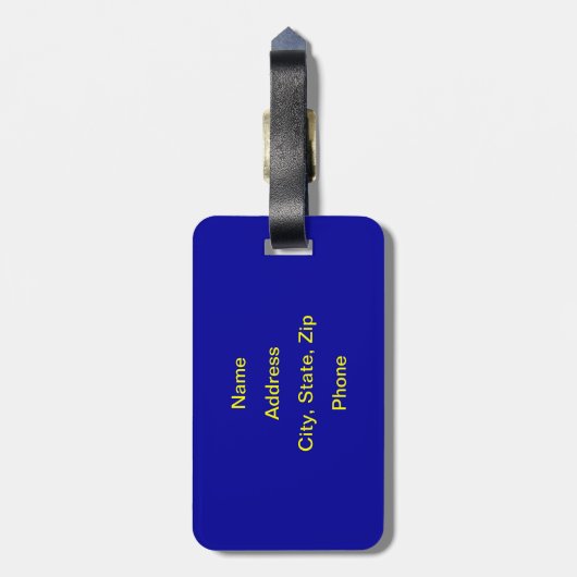 ÉTIQUETTE À BAGAGE DRAPEAU DE L'ALASKA (Dos Vertical)