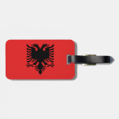 Étiquette À Bagage Drapeau de l'Albanie (Dos horizontal)
