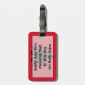 Étiquette À Bagage Drapeau de l'Albanie Easy ID (Dos Vertical)