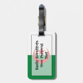 Étiquette À Bagage Drapeau de l'Algérie Easy ID (Dos Vertical)