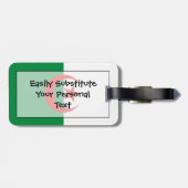 Étiquette À Bagage Drapeau de l'Algérie Easy ID (Dos horizontal)