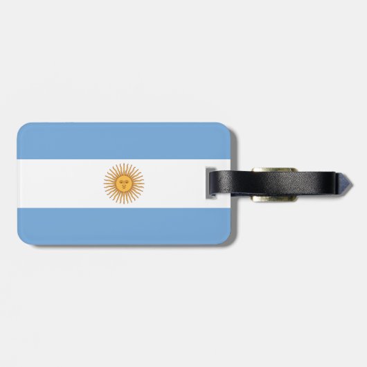 Étiquette À Bagage Drapeau de l'Argentine (Dos horizontal)