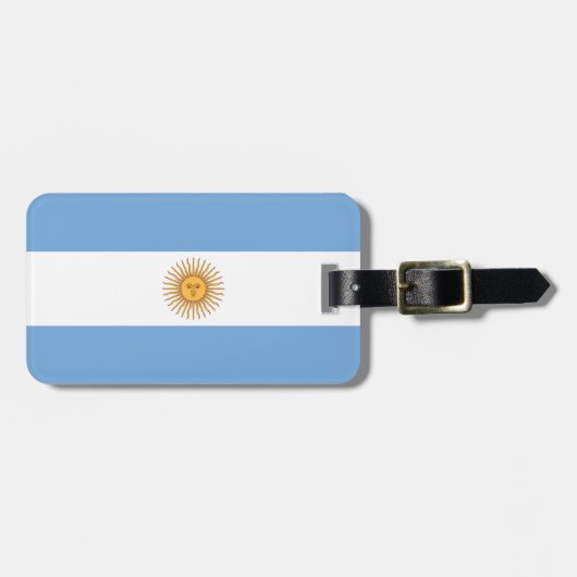 Étiquette À Bagage Drapeau de l'Argentine (Devant horizontal)