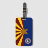 Étiquette À Bagage Drapeau de l'Arizona (Devant Vertical)