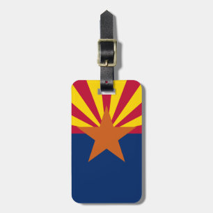 Étiquette À Bagage Drapeau de l'Arizona : Soleil couchant, l'État de