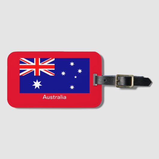 Étiquette À Bagage Drapeau de l'Australie (Devant Horizontal)