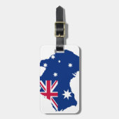 Étiquette À Bagage Drapeau de l'Australie Style Design (Devant Vertical)