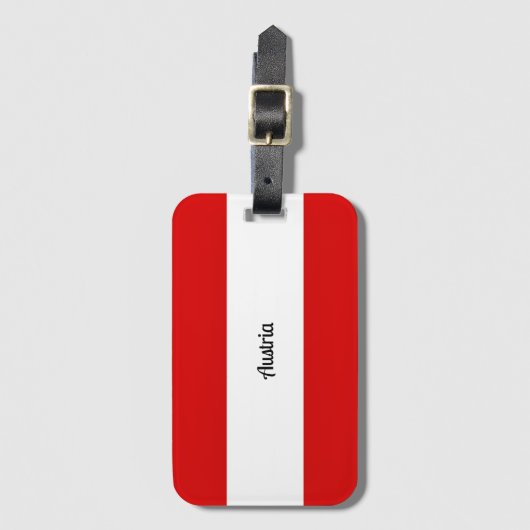 Étiquette À Bagage Drapeau de l'Autriche (Devant Vertical)