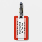 Étiquette À Bagage Drapeau de l'Autriche Easy ID (Dos Vertical)