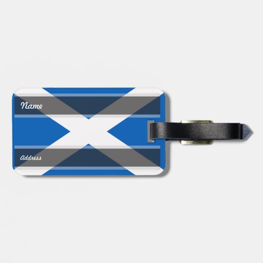 Étiquette À Bagage Drapeau de l'Ecosse (Dos horizontal)