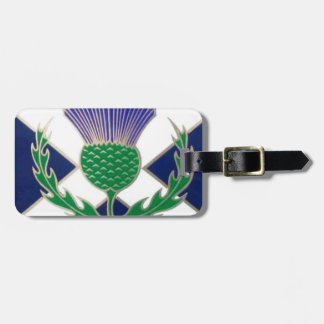 Étiquette À Bagage Drapeau de l'Écosse et Chardon