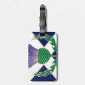 Étiquette À Bagage Drapeau de l'Écosse et Chardon (Dos Vertical)