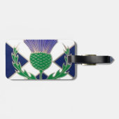 Étiquette À Bagage Drapeau de l'Écosse et Chardon (Dos horizontal)