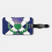 Étiquette À Bagage Drapeau de l'Écosse et Chardon (Dos horizontal)