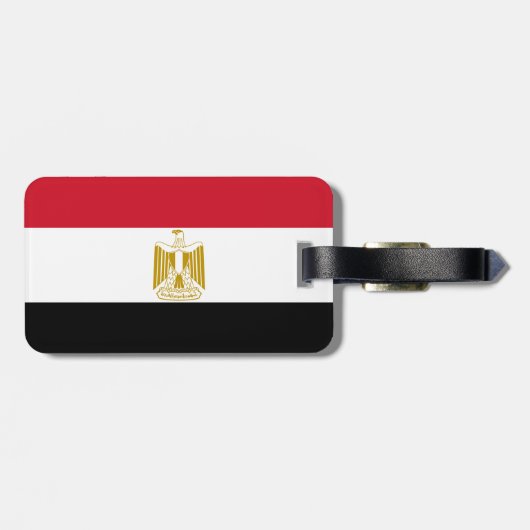 Étiquette À Bagage Drapeau de l'Egypte (Dos horizontal)