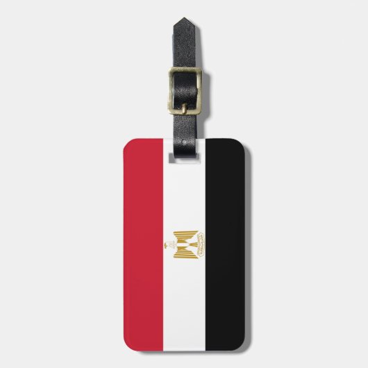 Étiquette À Bagage Drapeau de l'Égypte (Devant Vertical)